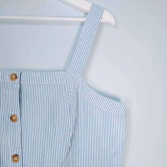 Button-front dress in seersucker Size 12 - Picture 6 of 11